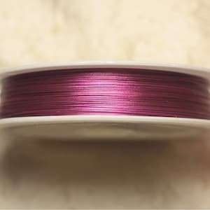 70 meter spool - Cabled Metal Wire 0.38mm Pink Fuchsia Magenta - 4558550019431