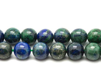 Thread 39cm 45pc approx - Stone Beads - Chrysocolla Balls 8mm Blue Green