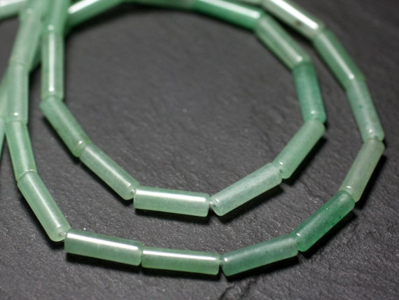 Fil De Perles En Aventurine Verte - 74 Pièces, Rondelles 8x5mm, 39cm (neuf)