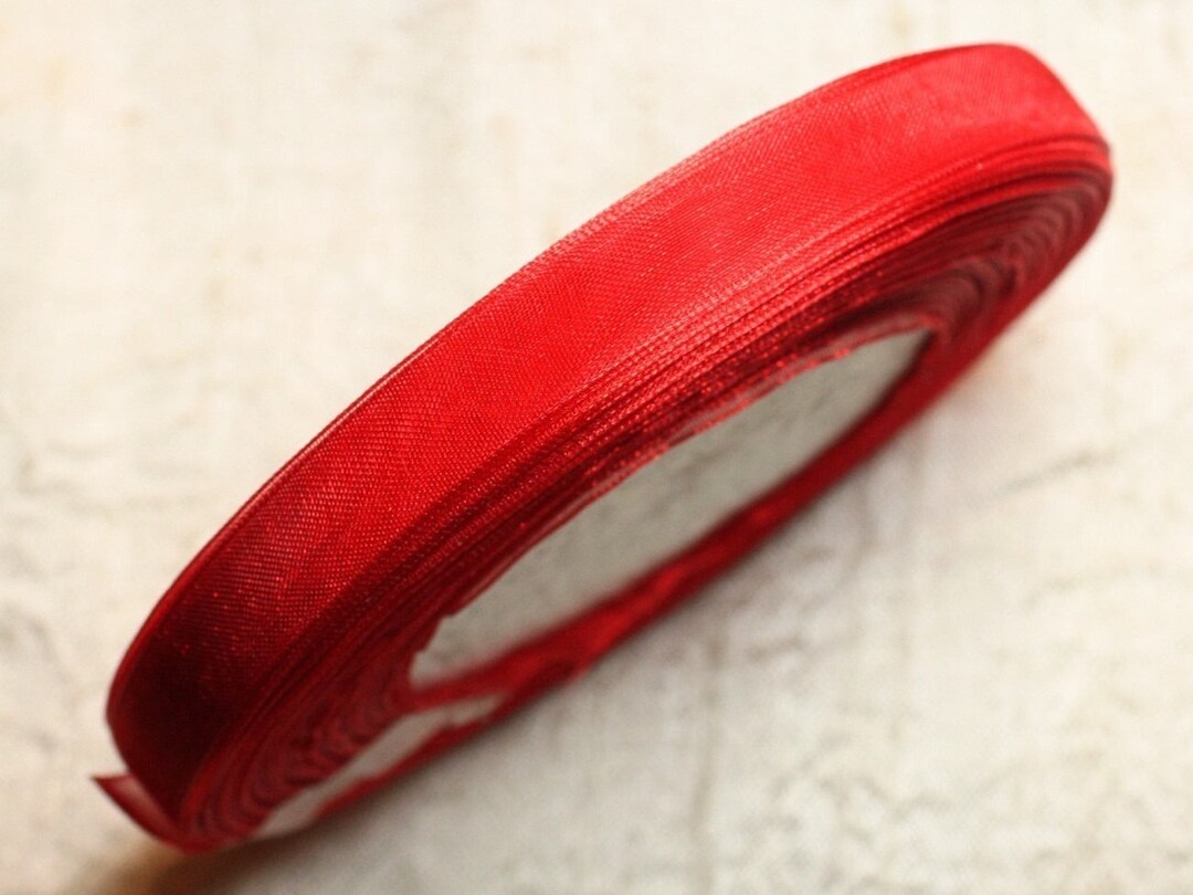 Nastro Organza Rosso 10mm X 45,7 Metri - Per Regali, Matrimoni, Bomboniere E Fai Da Te - 5
