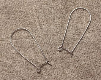 925 Sterling Silver Earring Hooks 33mm - 1 Pair 4558550028327