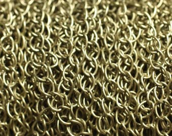 2 meters - Primed Brown Bronze Metal Chain Oval twisted links 5x4mm - 7427039735650