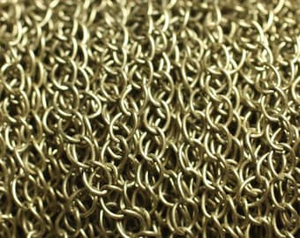 2 metres - Appret Chaine Métal Marron Bronze Maillons ovales torsadés 5x4mm - 7427039735650