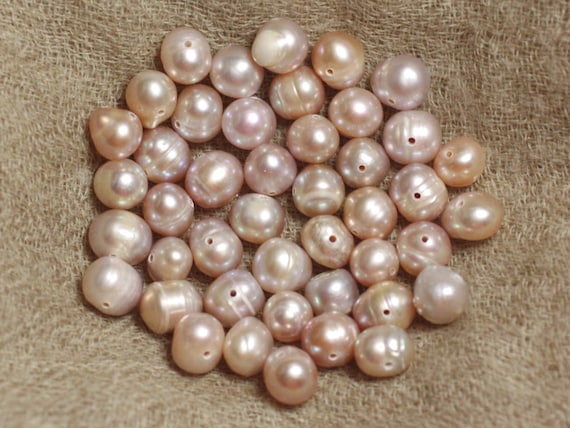 Fil De Perles En Coquille Naturelle Ovales 12x9 Mm - 39 Cm, 32 Unités, Rose