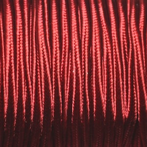 5 meter - Soutache Satijn Stoffen Koord Lanyard 2.5mm Bordeaux Rood - 8741140018891
