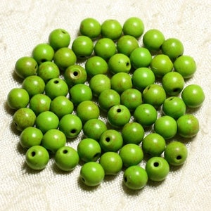 40pc - beads Turquoise synthetic balls 6 mm Green n ° 1 4558550011145