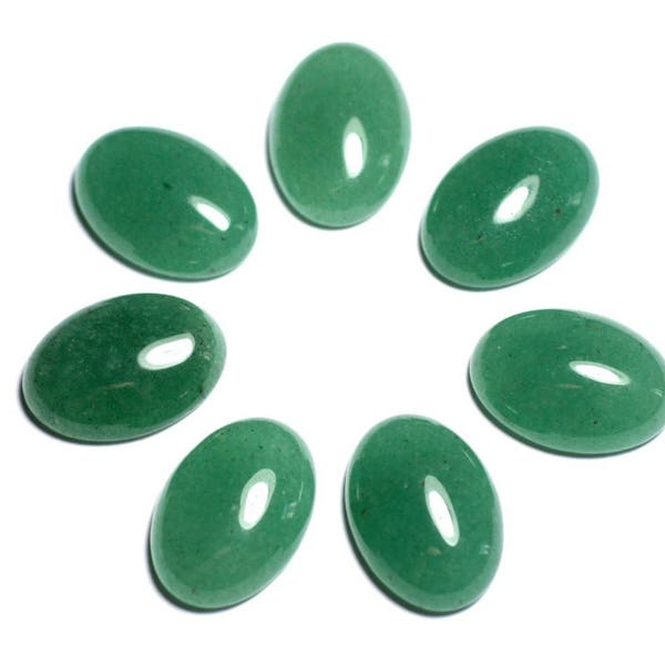 1pc - Cabochon Semi precious stone - Green Aventurine Oval 18x13mm - 8741140005471