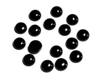 1pc - Black Onyx Stone Cabochon Round 10mm - 7427039741927