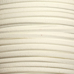 5 meter - Koord Lanyard Suedine Suede 3mm Wit 4558550003812