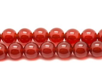 5pc - Stone Beads - Carnelian Balls 10mm 4558550037602