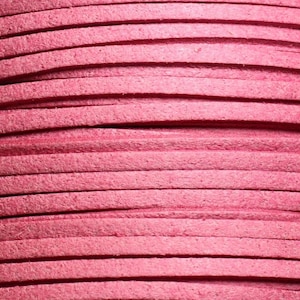 5 meter - Koord Lanyard Suede Suede 3mm Candy Roze - 4558550006028