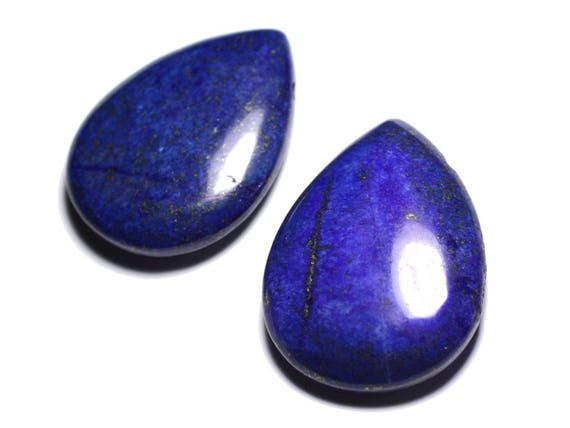 Pendentif Perle Lapis Lazuli Goutte Bleu Nuit Doré 25mm - Homemade - EAN 4558550092229
