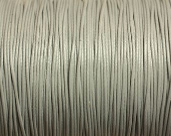 Bobbin 180 meters approx - Waxed Cotton Cord Cord Thread 0.8mm Light gray pastel pearl