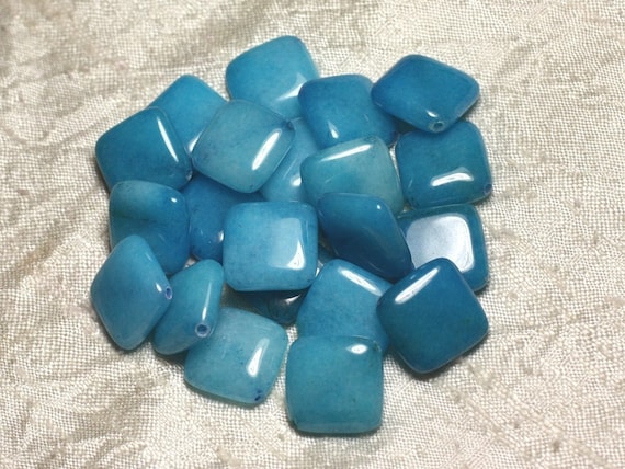 Buy 2pc Stone Beads Blue Jade Diamonds 20mm 4558550015174