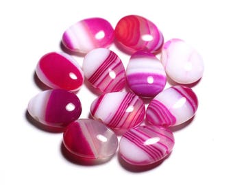 Semi precious stone pendant - Pink agate Drop 25mm - 4558550092151