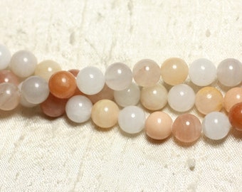 Strand 39cm 46pc approx - Stone Beads - Pink Aventurine Balls 8mm