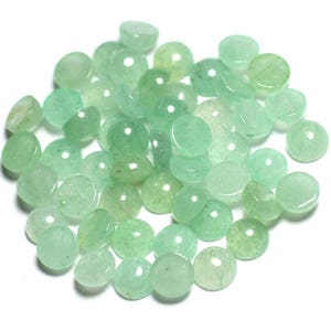 2pc - Cabochons Pierre Aventurine Verte Ronds 6mm - 7427039742115