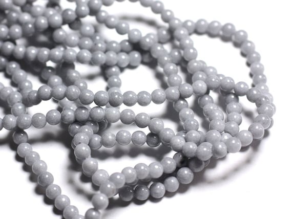 Fil De Perles Pierre Jade Boules Facettées 10mm Bleu Marine - Environ 37 Perles Sur 39cm, Neuf, Marque Homemade