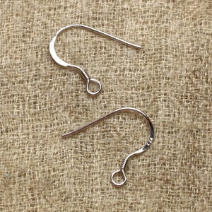 1pair - White Gold Plated 925 Silver Earring Hooks 17x16mm 4558550010735