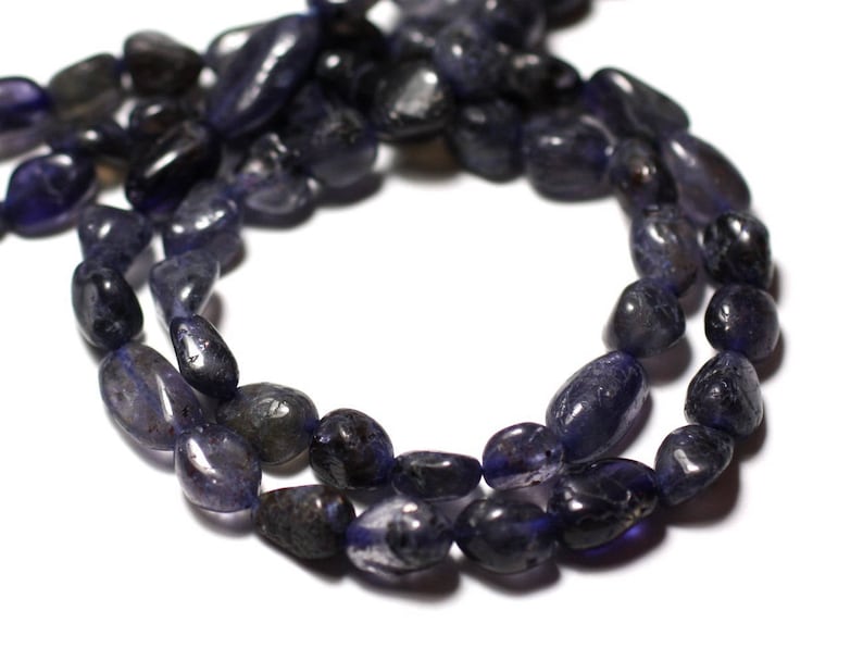 8741140011656 beads 10pc- Iolite Cordierite Olives 7-14mm Stone