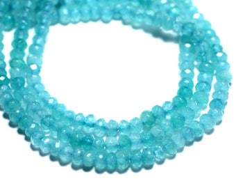 Blu Naturale 2 Mm Sfaccettata Giada Pietra Preziosa Rotonda Lossa 15 - Foto 9