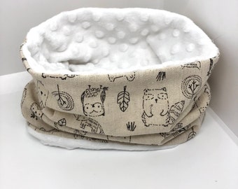 Snood BABY owls owl bear foxes / neck warmer / child collar / scarf