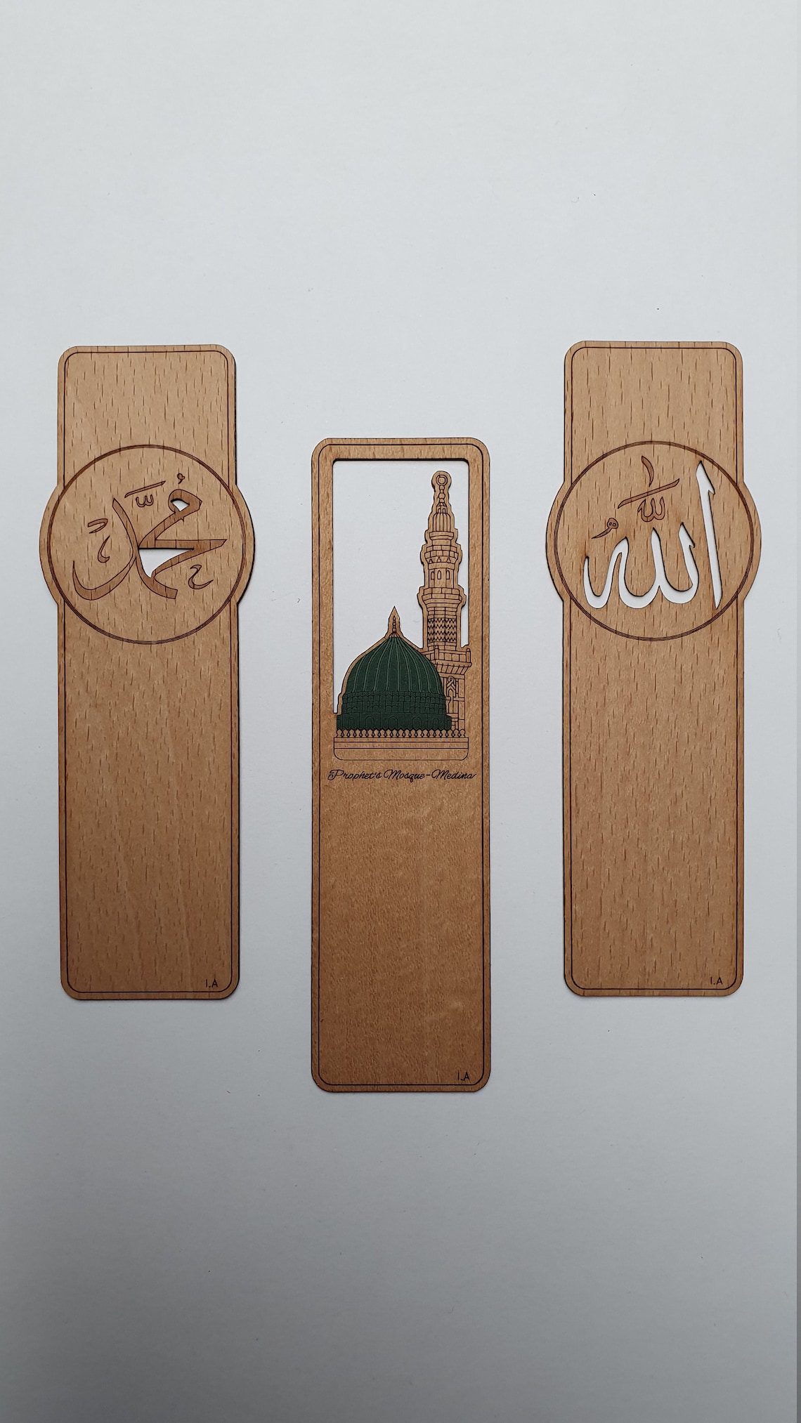 Set of 3 Bookmarks Islamic Bookmarks Allah Bookmark Etsy