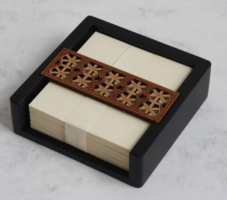 Luxury Wooden Memo Pad Holder with Note / Telephone Pad Desk Etsy