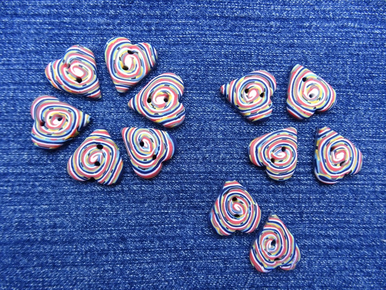 Heart-shaped Sewing Buttons, Sets of 6 - Etsy