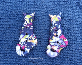 Boutons de couture: les chats, lots de 2