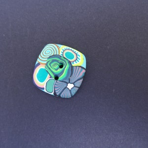 Handmade green buttons, several shapes and sizes to choose from image 3