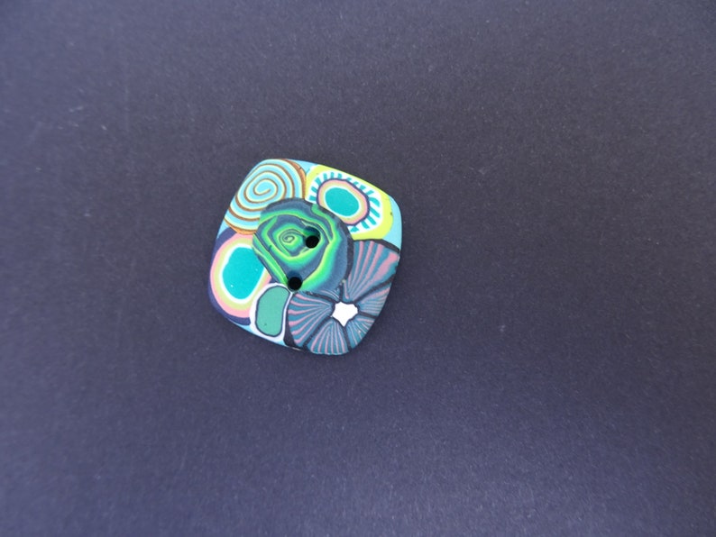 Handmade green buttons, several shapes and sizes to choose from image 3