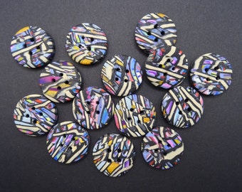 Fancy sewing buttons 2.6 cm (1.04"), fragments