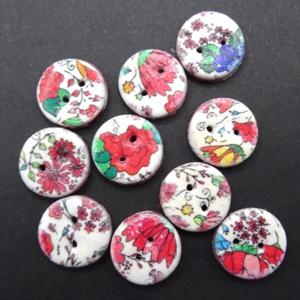 Vita blomknoppar, 1,5 cm (0,59 tum), set om 8, handgjorda