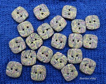 Boutons de couture fantaisie artisanaux 2 cm (0.78"), lots de 4, 5 ou 7