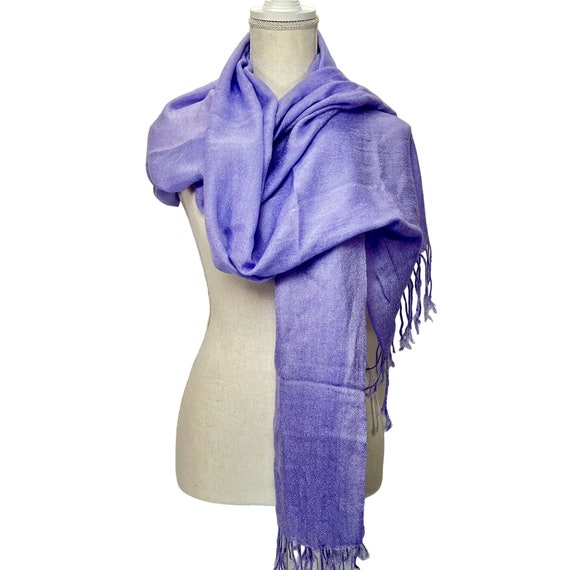 VTG Solid Lilac Purple Pashmina Scarf Shawl Wrap C