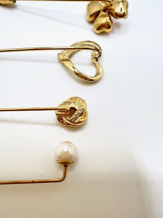 9 Gold tone Stick Hat Pins Goldstone Adventurine … - image 10