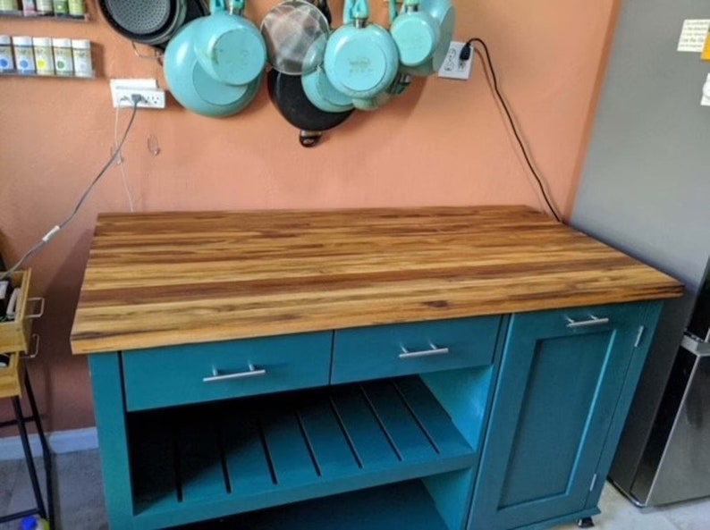 Kitchen Island Butcher Block Kitchen Island With Seating Etsy Canada