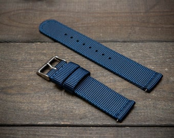 Bracelet de montre militaire en nylon, bracelet de montre premium en deux pièces 17 mm, 18 mm, 19 mm, 20 mm, 21 mm, 22 mm, 23 mm