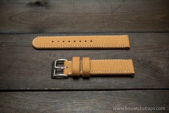 Canvas watch strap, 20 mm, 21 mm, 22 mm.