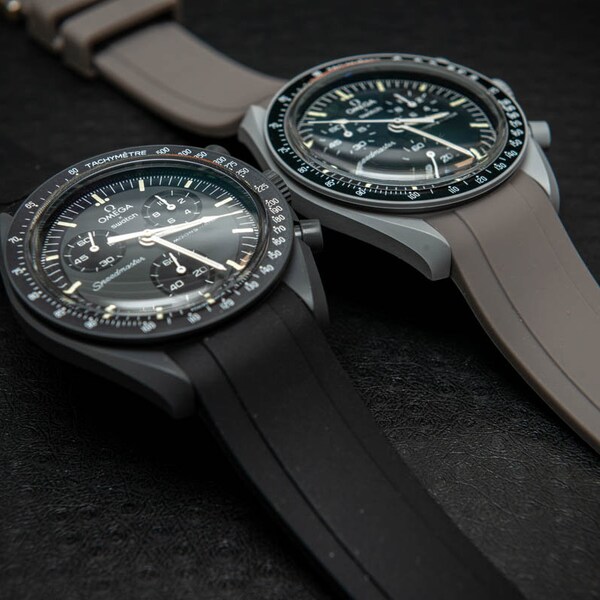 Bracelet de montre MoonSwatch, bracelet Omega X Swatch, bracelet de montre FKM, qualité premium, largeur : 18, 20, 21, 22 mm.