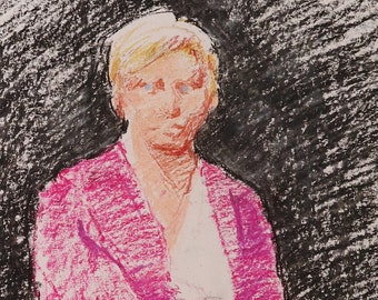 Original Art Drawing - "Life Drawing 003" (2017). Pastel on Paper Artwork