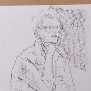 Originele kunsttekening - &quot;Levenstekening 017&quot; (2018). Houtskool op papierkunstwerk
