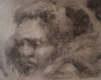 Dibujo de arte original - "Dibujo de vida 023" (2017). Ilustraciones de grafito sobre papel