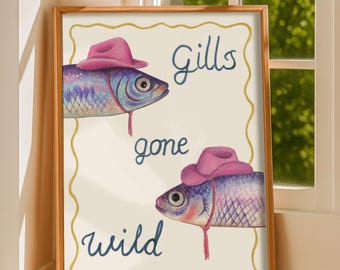 Gills Gone Wild | Colourful Sardine Illustration