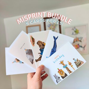 Misprint Mystery Bundle - Set di biglietti di auguri SET DA 5