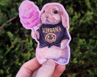 Bunny Band Tee Vinyl sticker - Nirvana Sticker