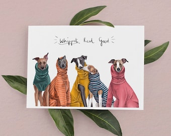 Whippet Real Good Card, Whippet Cards, Whippet Birthday Card, Whippet Lovers