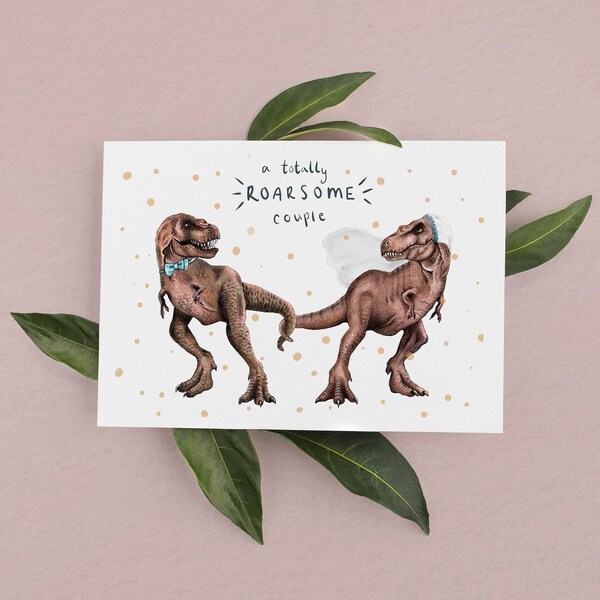 Dinosaur Wedding Cards - Etsy UK