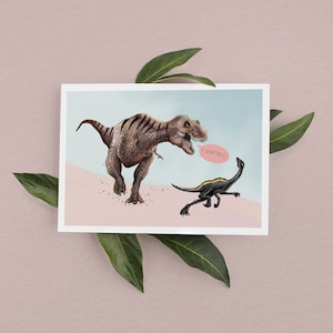 T-Rex Valentines Card, Dinosaur Valentines Card, Funny Valentines Card, Cards for Her, Valentines Cards for Him